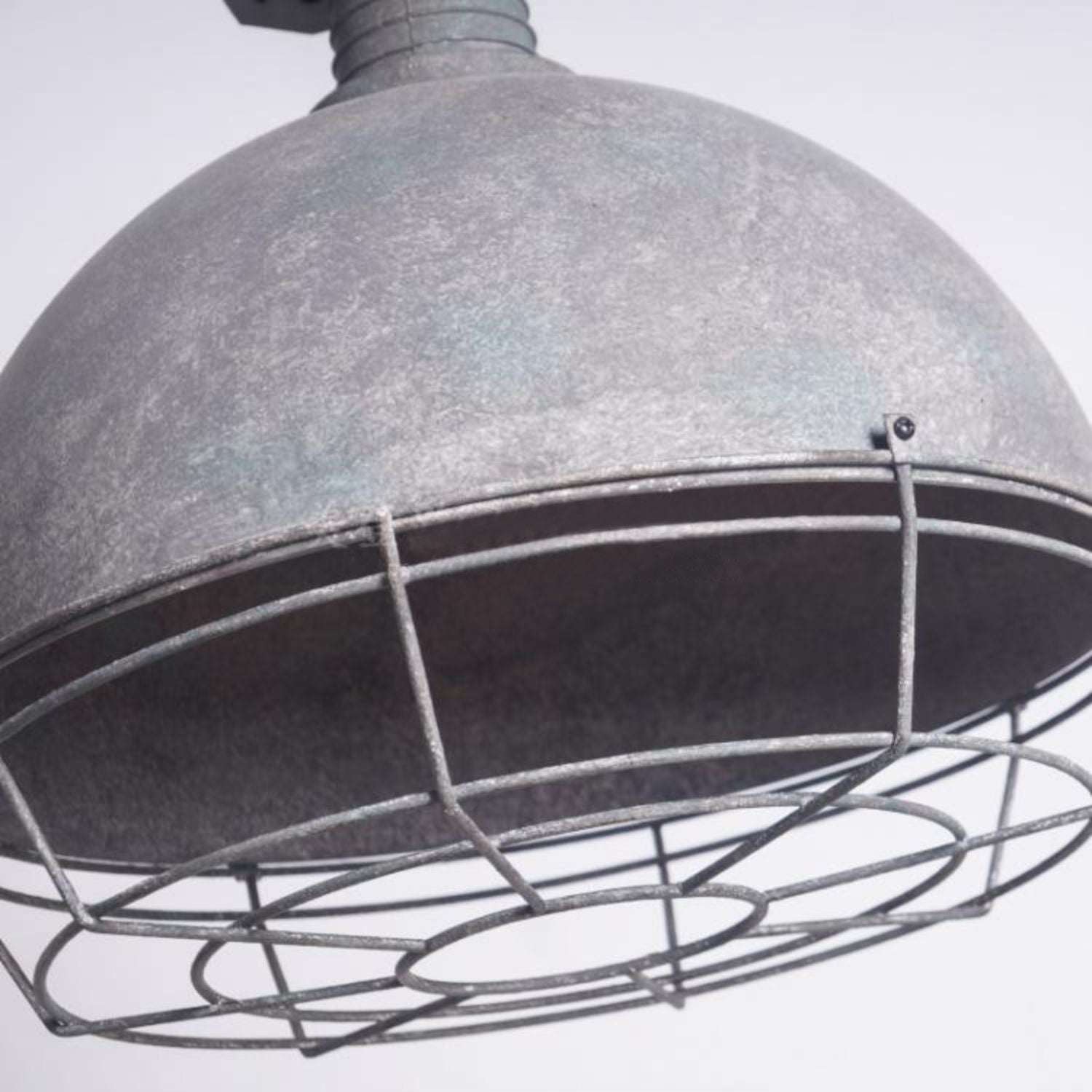 Caged Industrial Metal Pendant Light D469