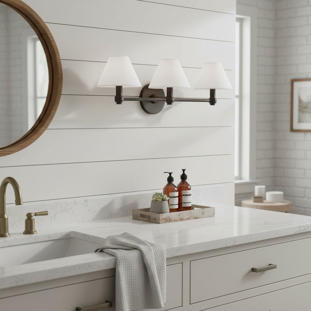 Roven Metal Wall Sconce - Sleek Metal Single or Triple Sconce for Vanity or Bathroom T656