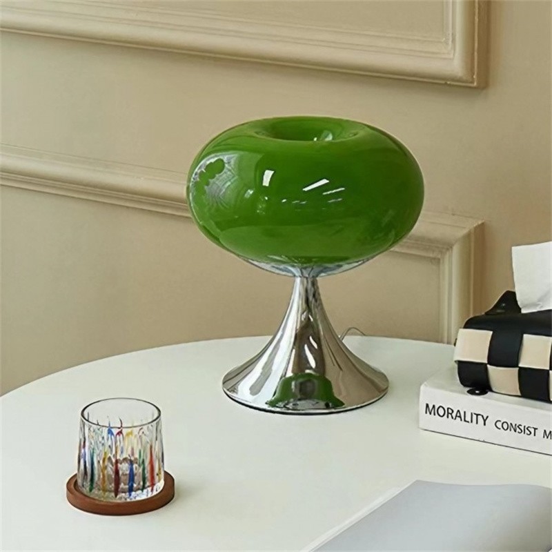 Bauhaus Apple Shaped Glass Led Table Lamp S137