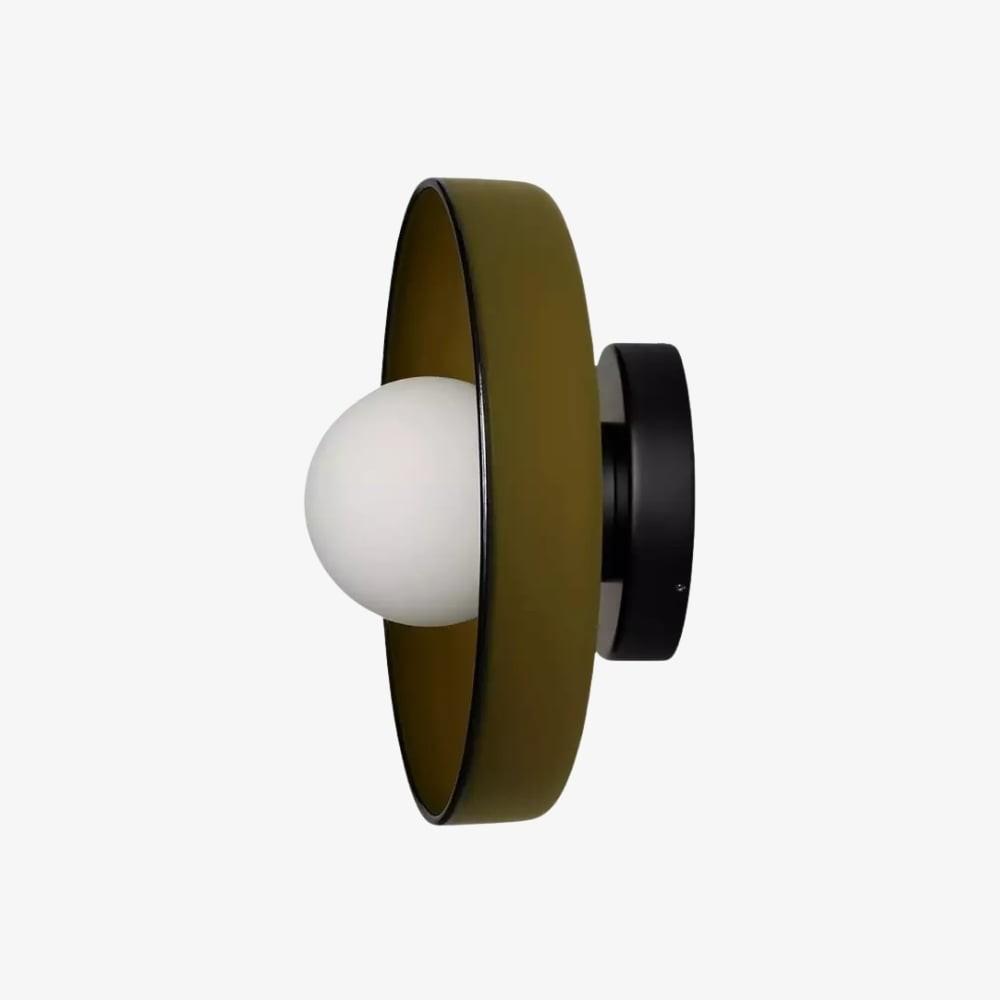 Kalo Wall Ceiling Light - Blown Glass Disc Orb Flush Mount Sconce T662