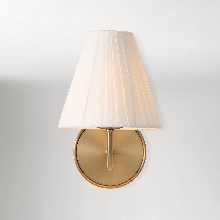 Fibura Sleek Linen Shade Metal Wall Lamp T248