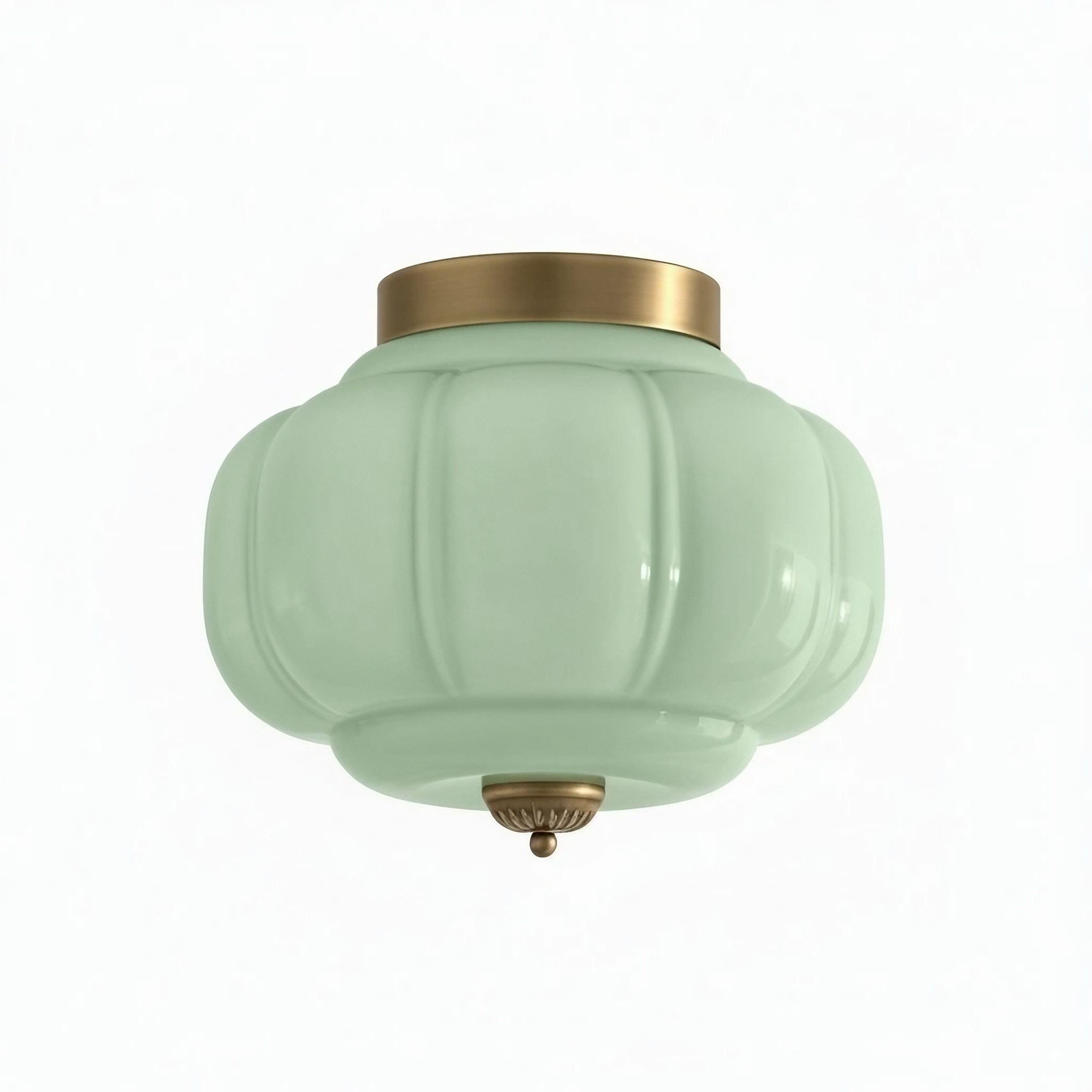 Vintage Eloise Milk Glass Flush Mount Ceiling Light - Vintage Charm Soft Glow T287