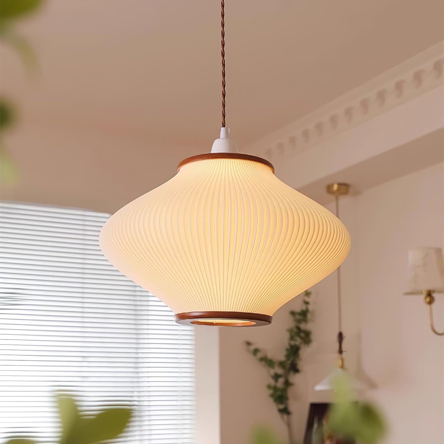 French Style Pine Bell Pendant Lamp M359