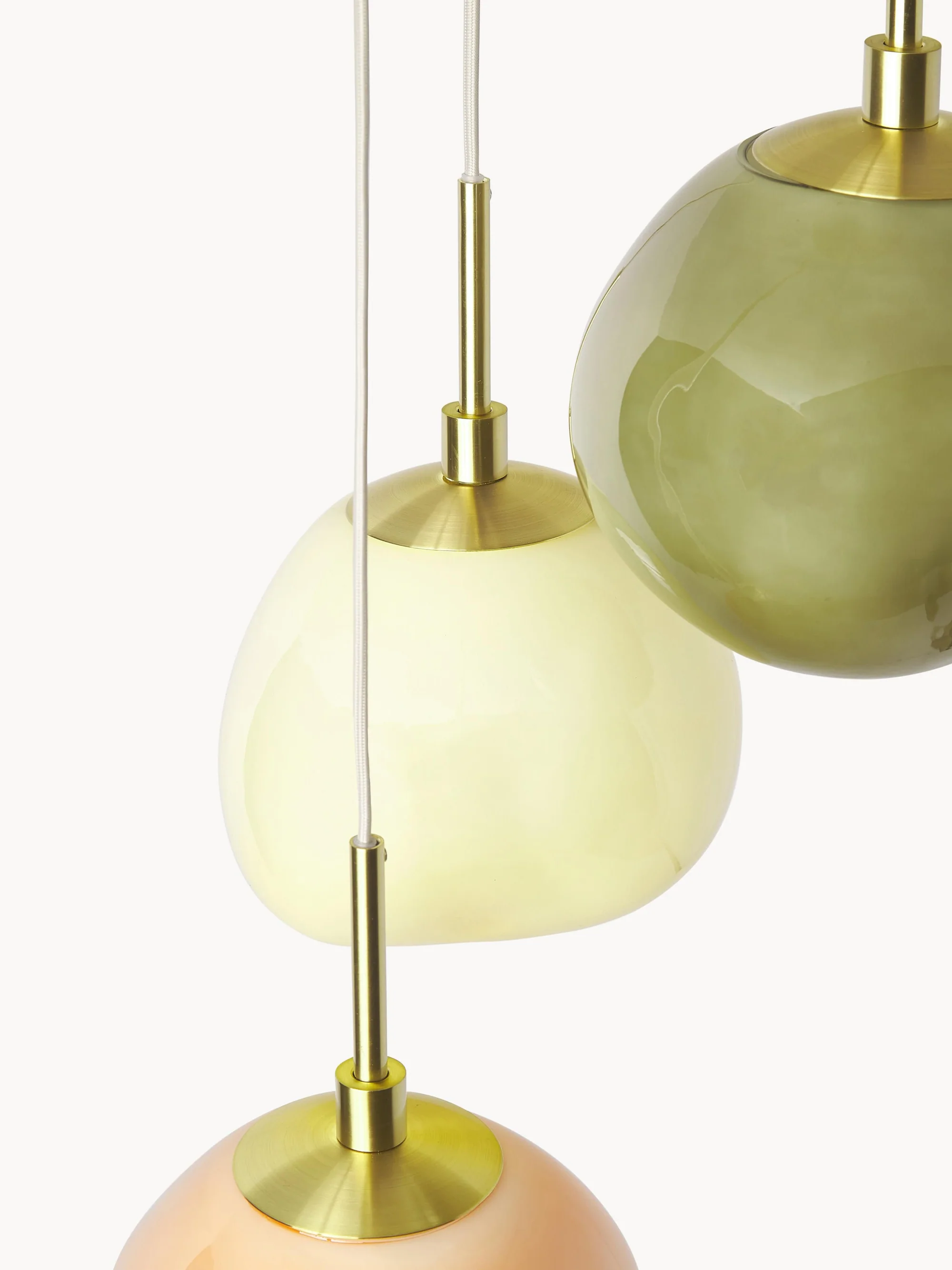 Multi-Shade Opal Glass Pendant - Cluster Hanging Lamp T420