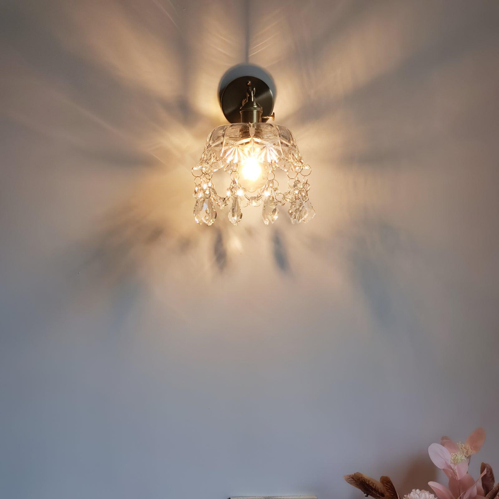French Crystal Tassel Wall Light M470