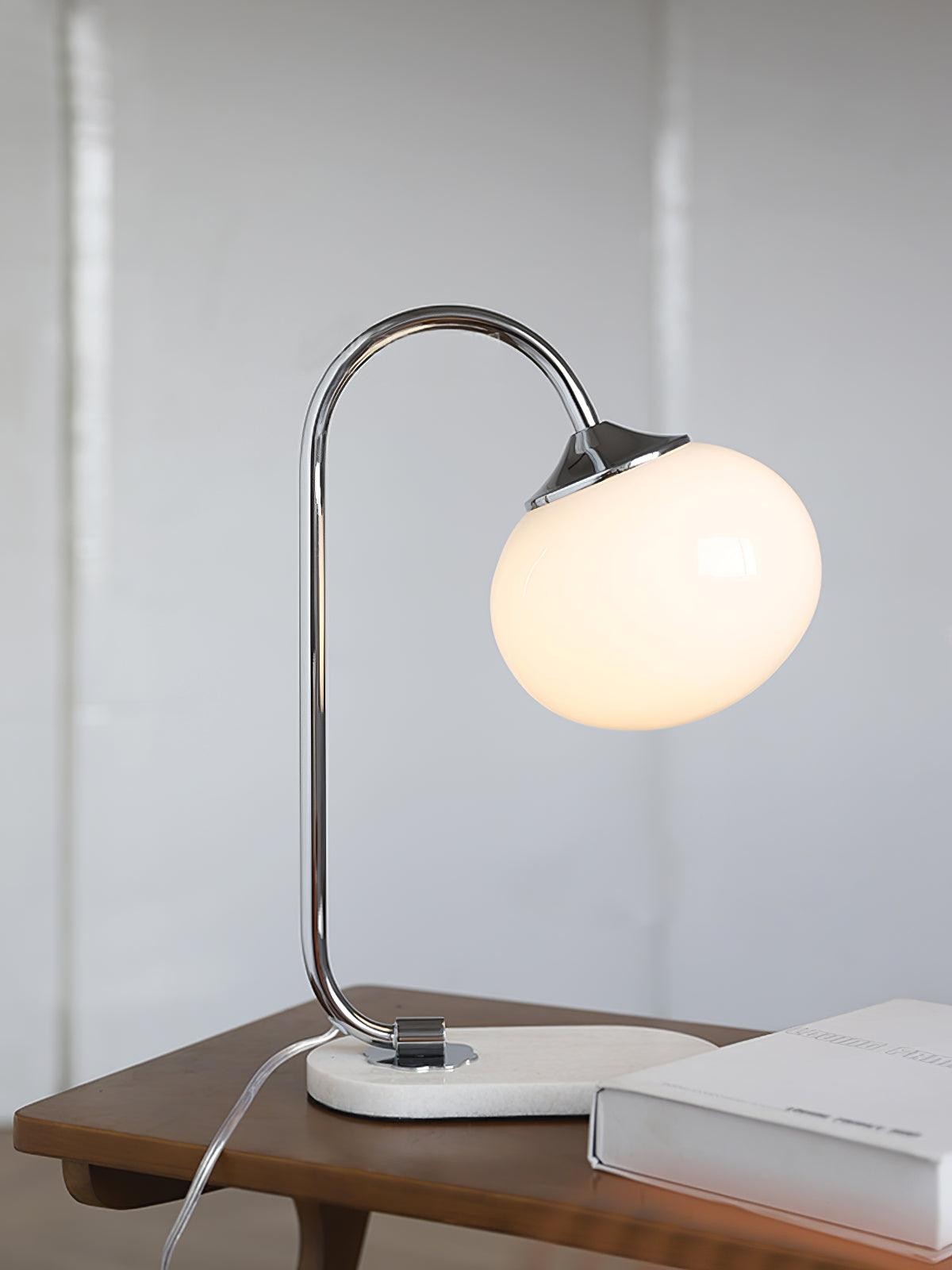 Scandinavian Cream Ball Table Lamp For Living Room M454