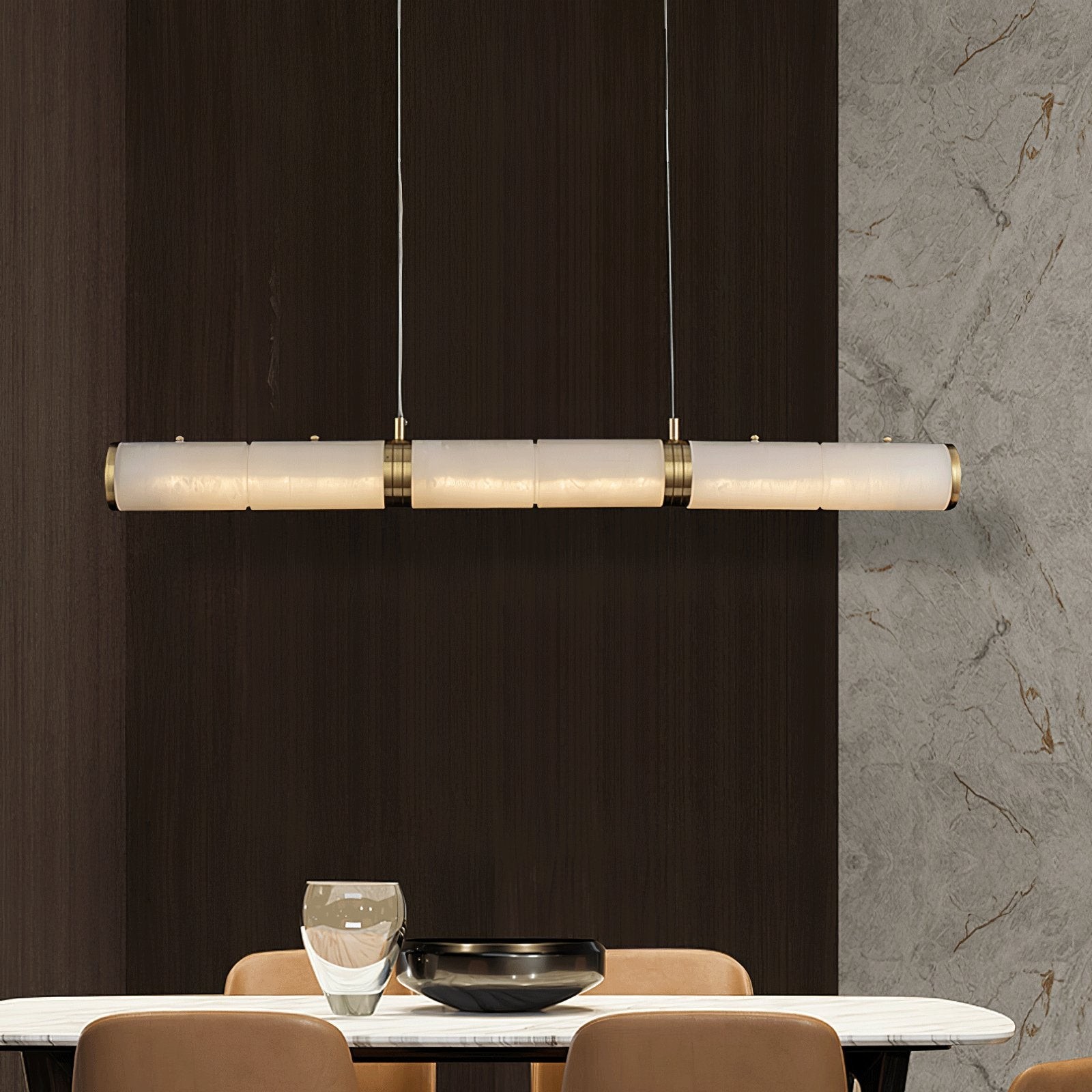 Luxurious Alabaster Beam Pendant Light M96