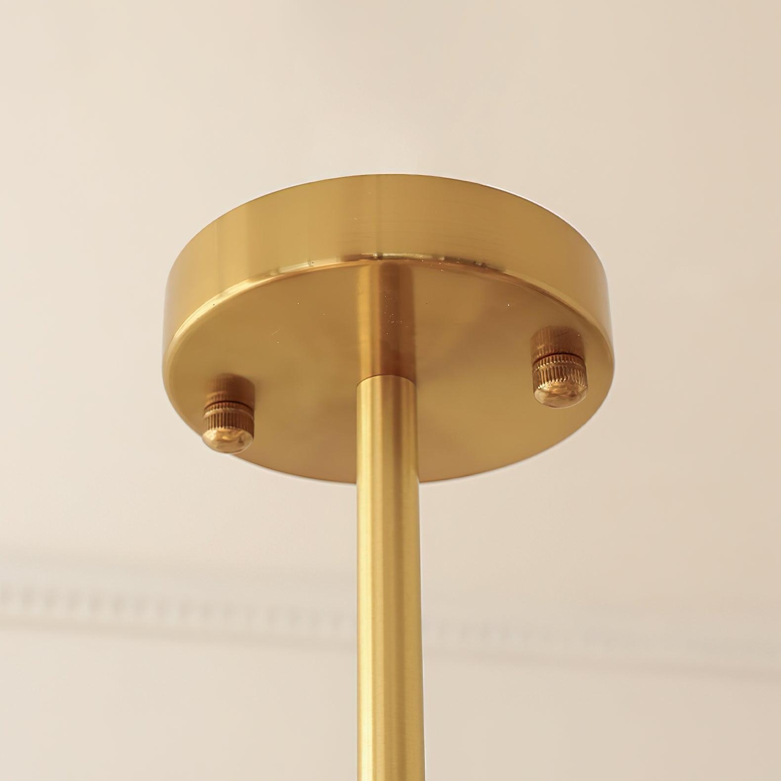 Round Yellow Stylish Simple Glass Pendant Lamp M36