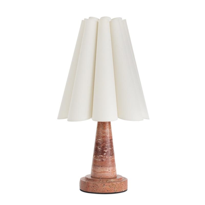 Shadon Marble Pleated Table Lamp D680