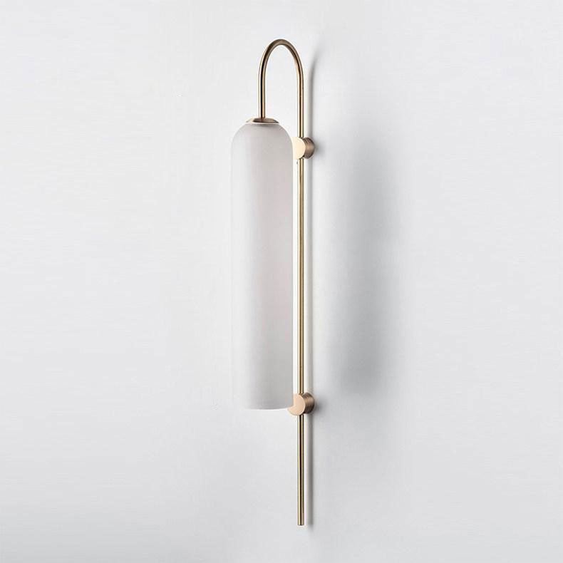 Glass Float Glide Cylindrical Wall Lamp for Bedroom