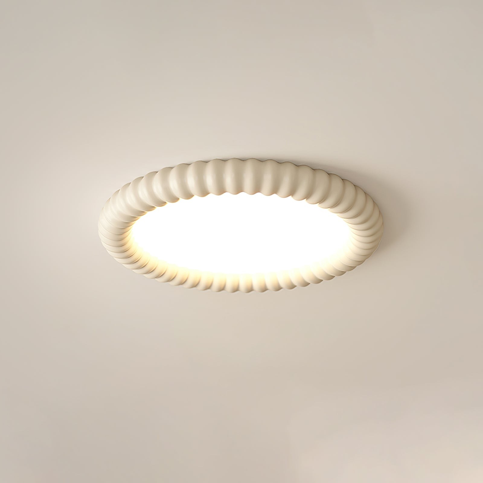 Cream Style Ripple Ring Ceiling Lamp M525