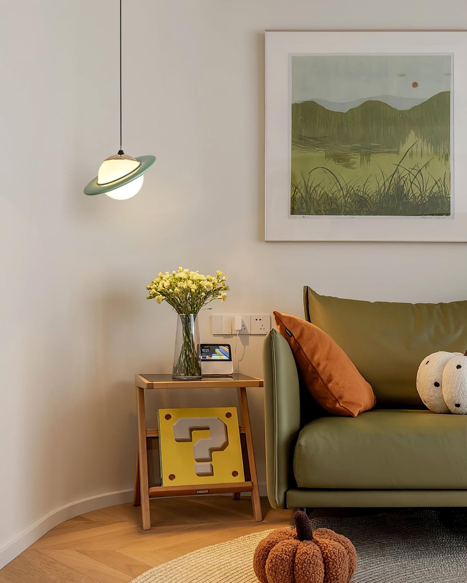 Romantic Saturn Planet Pendant Lamp for Bedroom M519