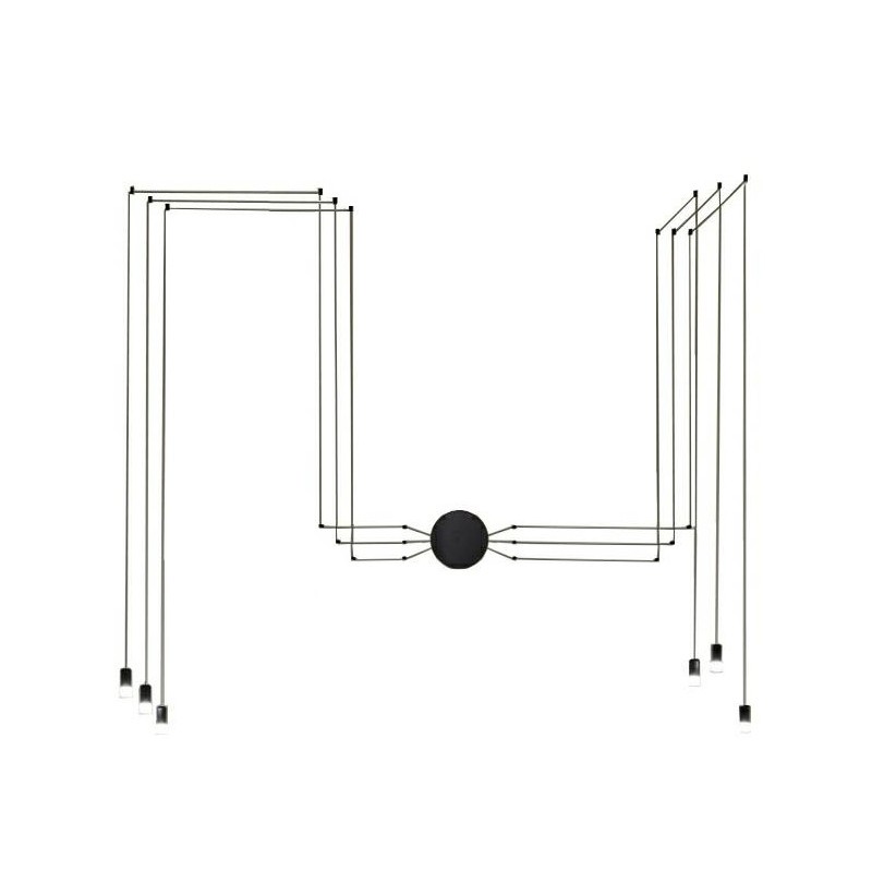 Industrial Black Wireflow Free Form LED Pendant Light