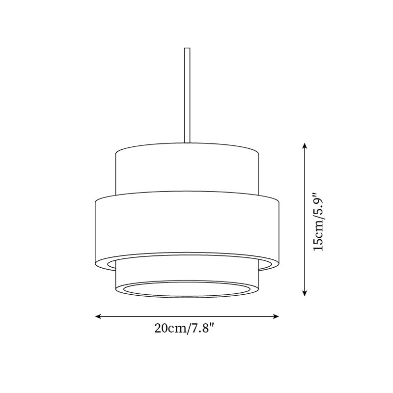 Cylinder Travertine Pendant Lamp M271