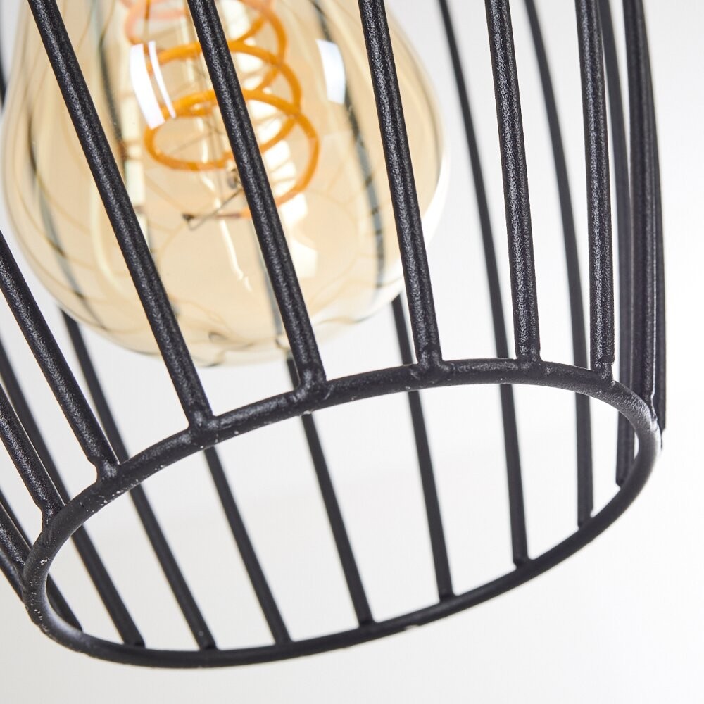 Black Large Vintage Wire Cage Pendant Lamp S68