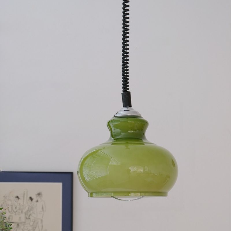 Lunea Nordic Adjustable Retro Cream Glass Pendant Light D955