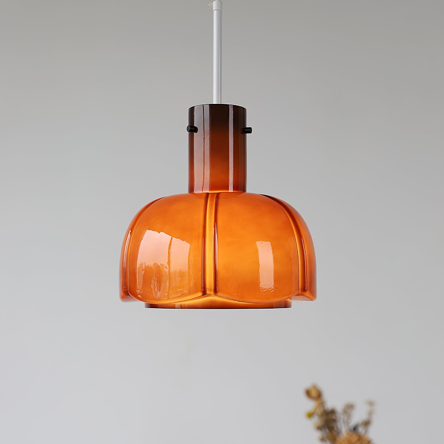 French Pastoral Style Petal Glass Pendant Light M123