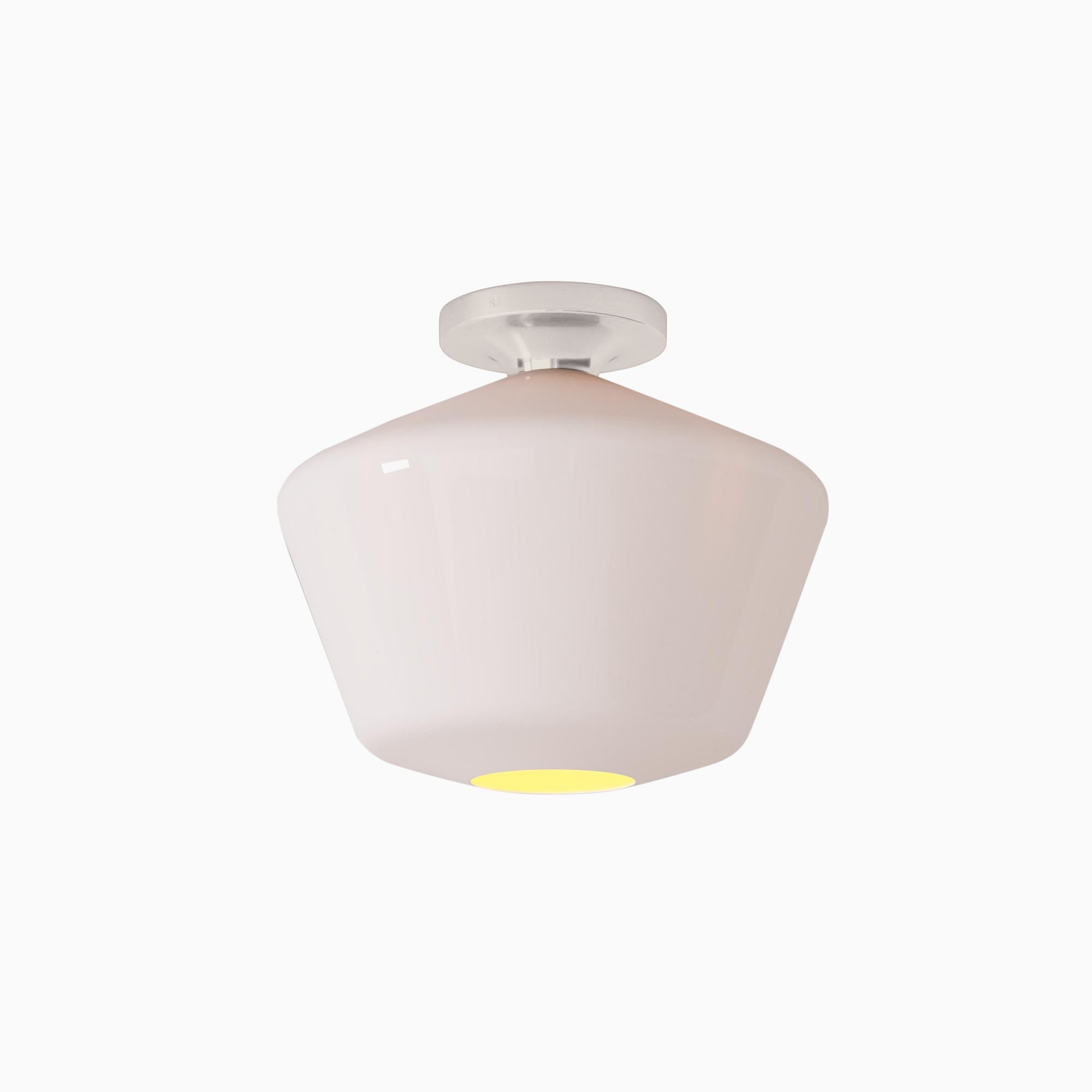 Merin Minimalist Sleek Geometric Glass Flushmount Light T155