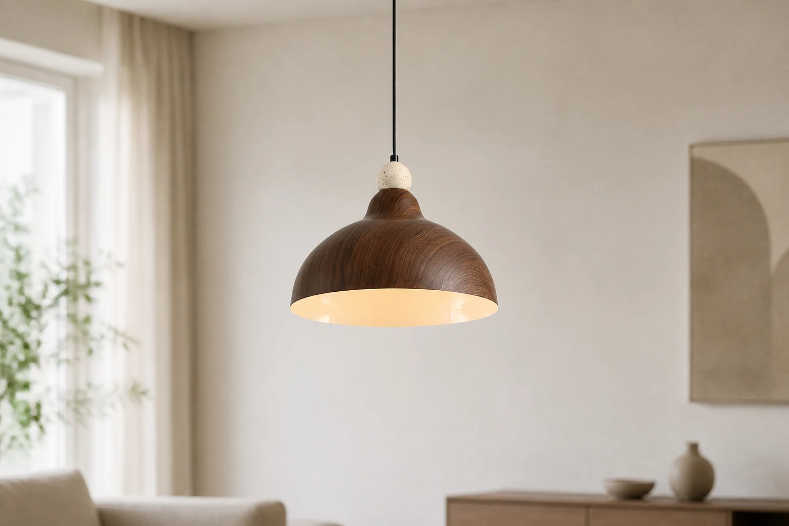 Lampa wisząca Boslin w scenie pokoju lifestylowego