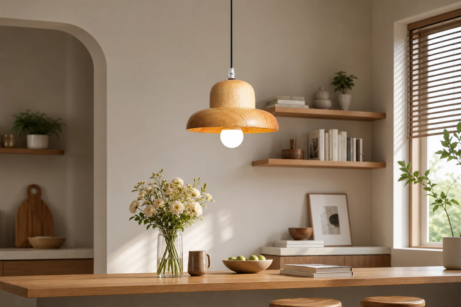 Lampa wisząca Wood Hat w stylu lifestylowym