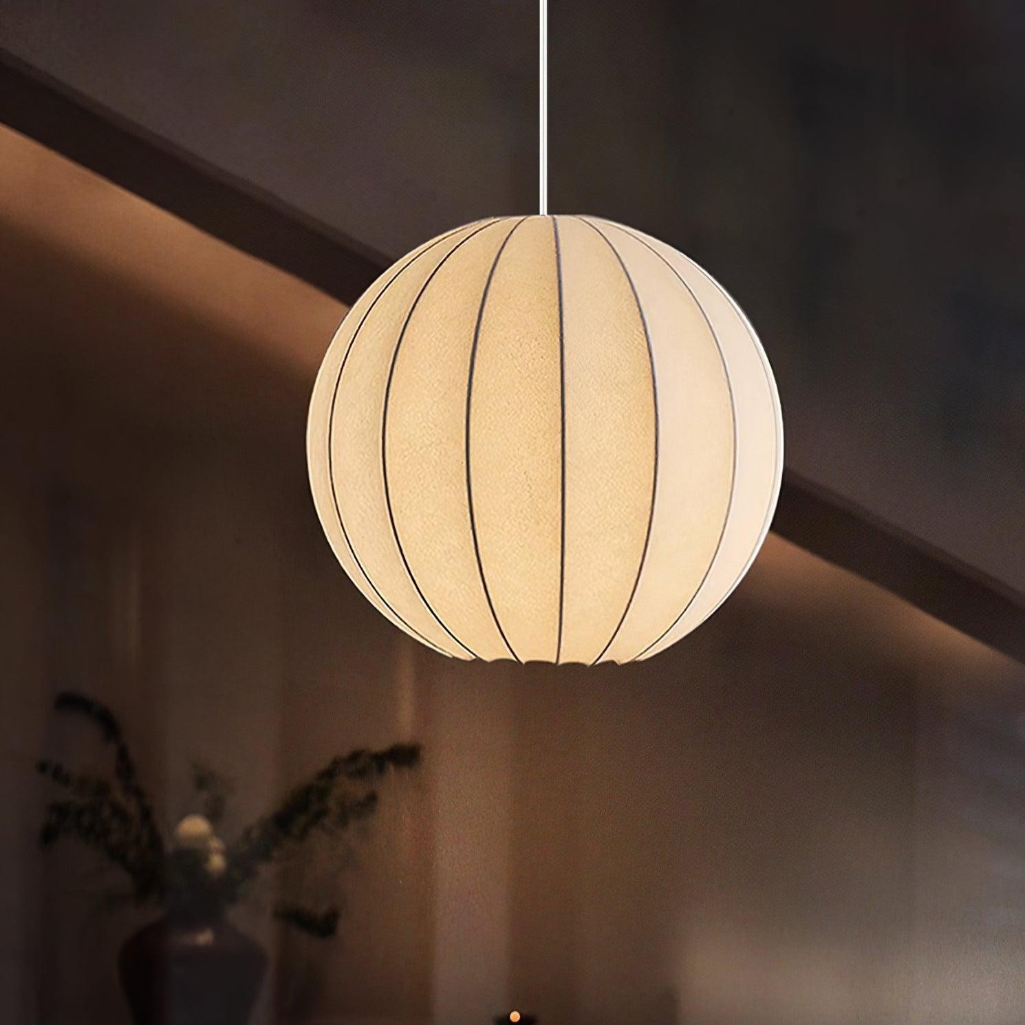 Creative Japanese Minimalist Silk Pendant Lamp For Restaurant M462