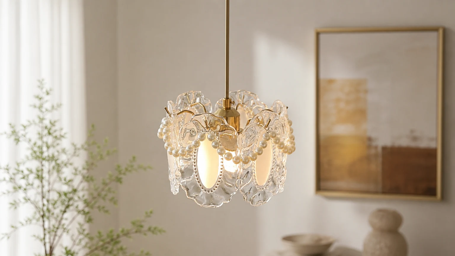 Lampa wisząca w stylu pałacowym P053 w scenie wewnętrznej