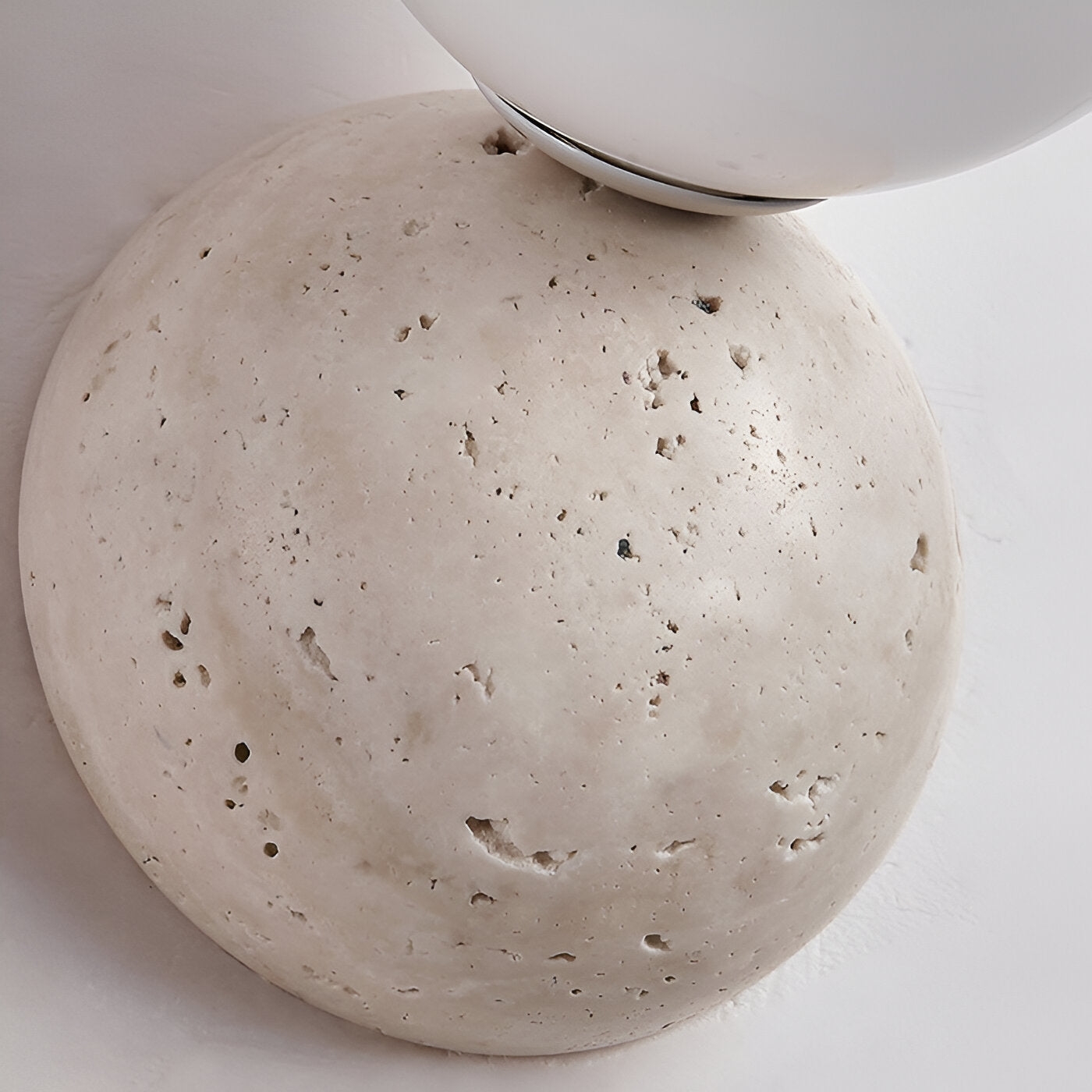 Travertine Round Glass Wall Fixture D939