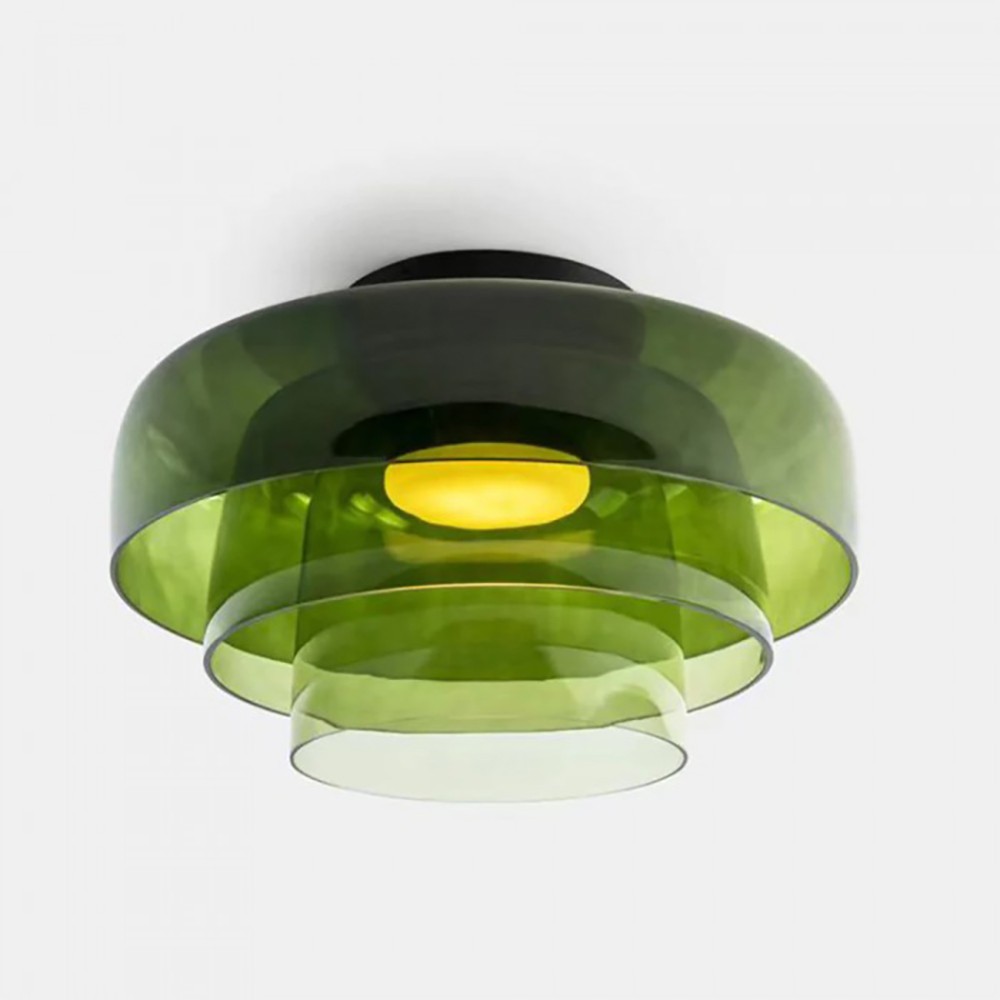 Nordic Morandi Glass Bowl Shaped Ceiling Lamp S144