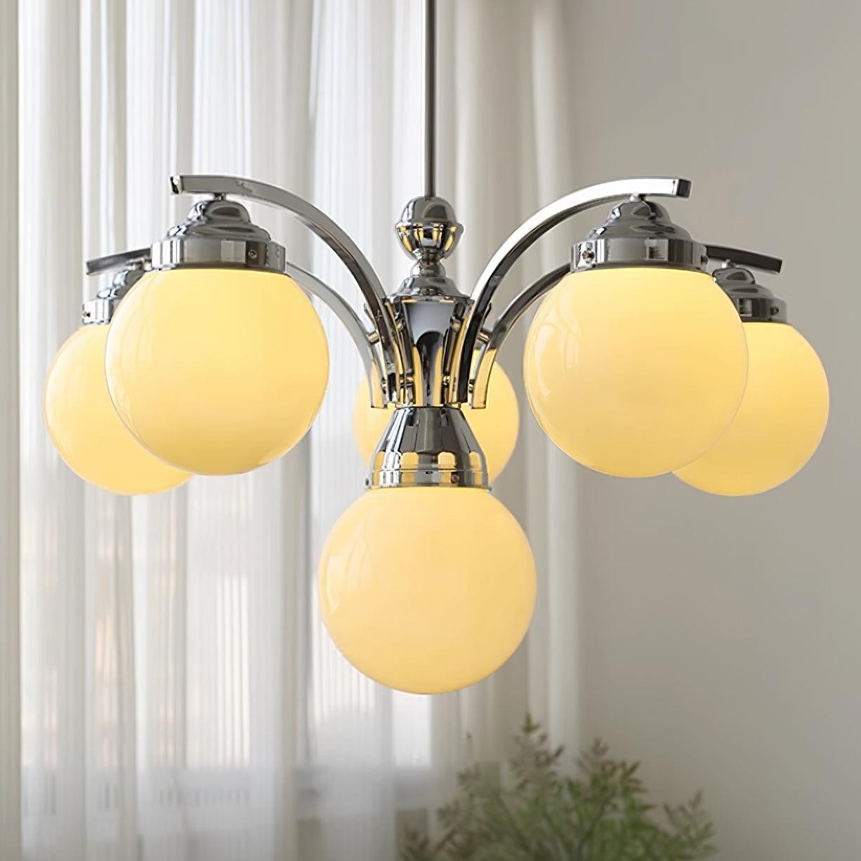 French Elegant Glass Orb Chandelier M531