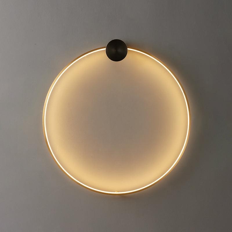 Minimalist Creative Simple Brass Round LED Wall Light M429