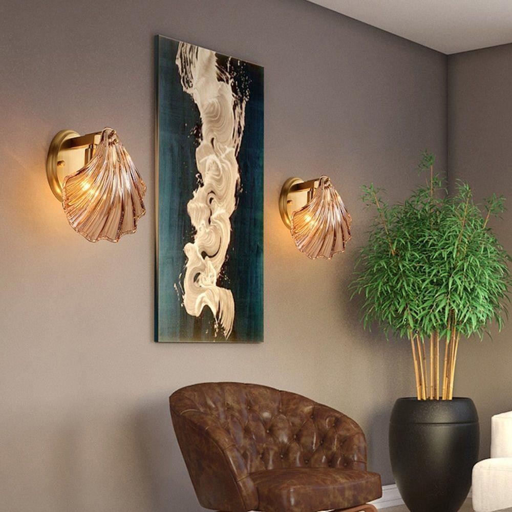 Modern Glass Design Shell Wall Lamp S139