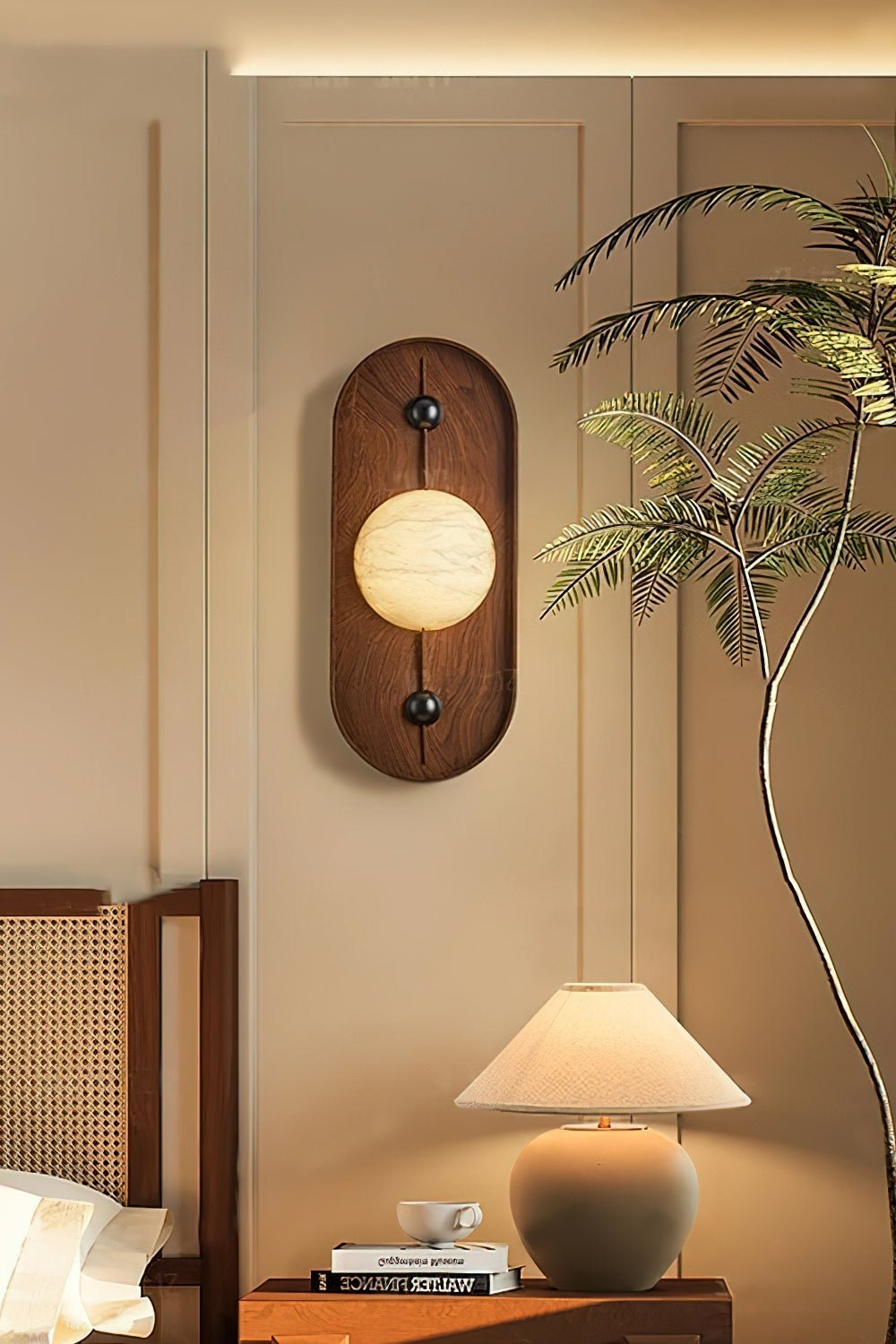 Bezel Alabaster Wall Lamp D393