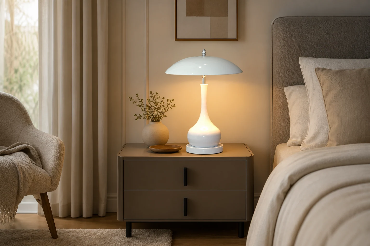 Nowoczesna kreatywna metalowa lampa stołowa M374 w stylu lifestylowym