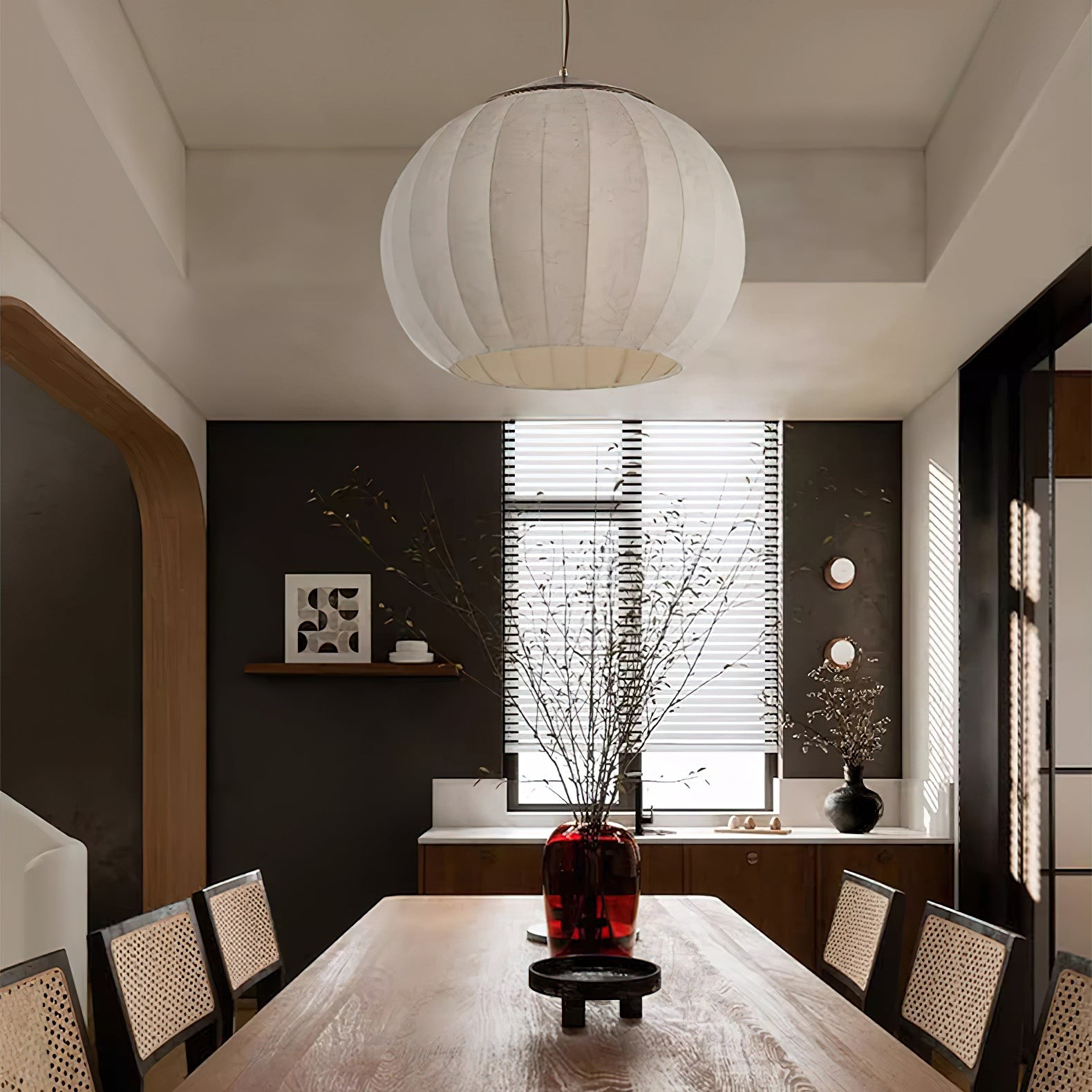 Japanese Style Fabric Lantern Pendant Lamp M62
