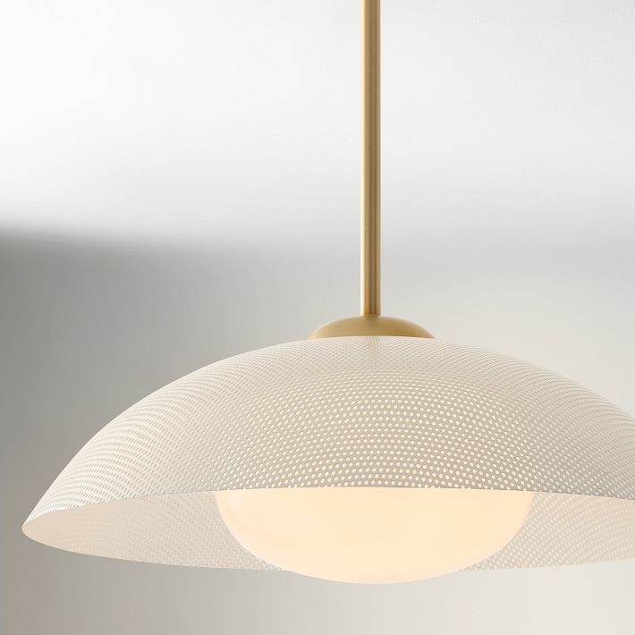 Elorina Pendant Light - Perforated Metal Shade, Champagne Bronze T042
