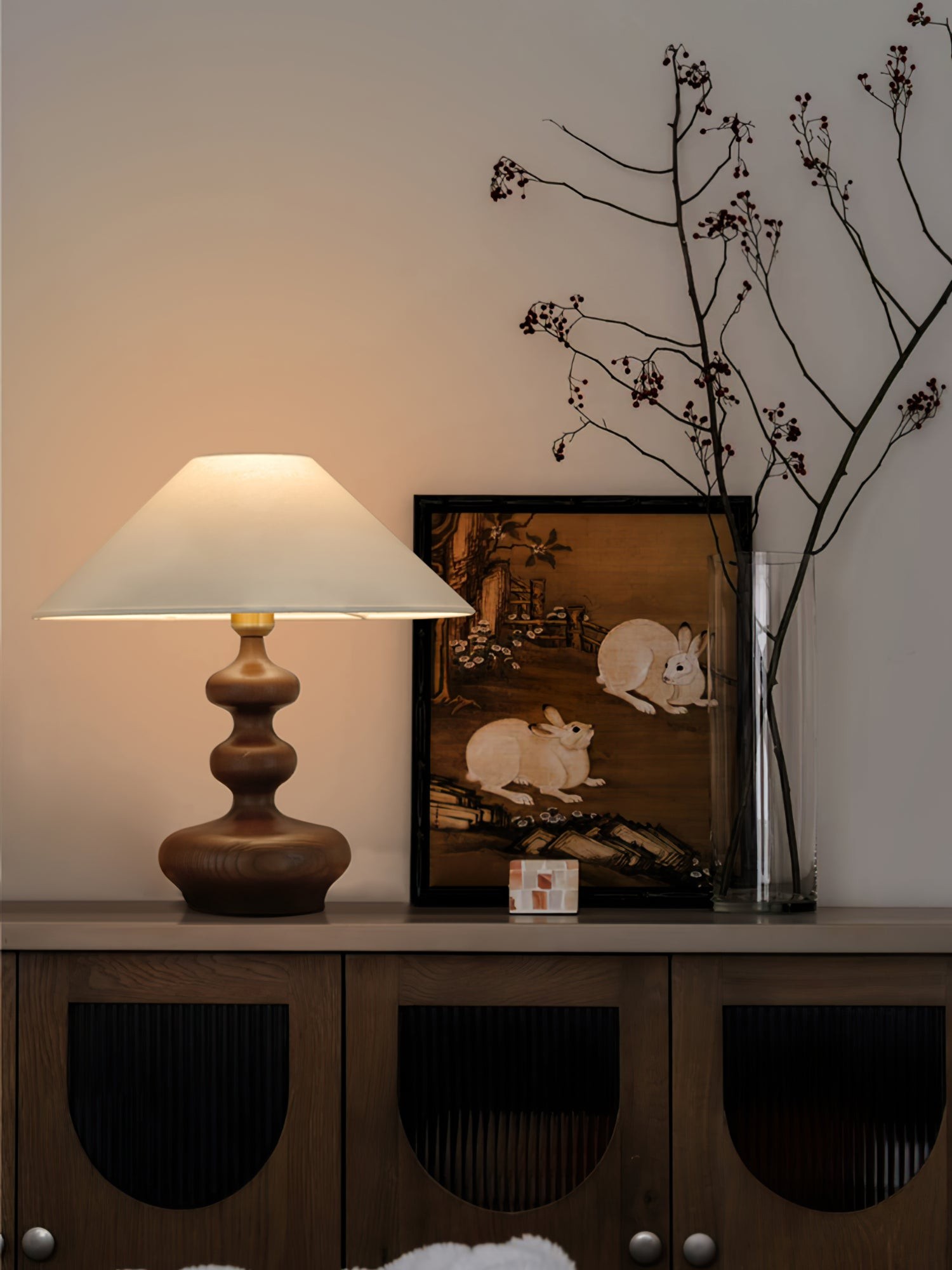 Nordic Retro Solid Wood Table Lamp M161
