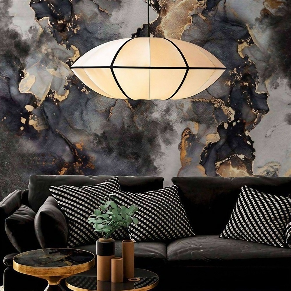 Nordic Minimalist Fabric Bubble Pendant Light S138