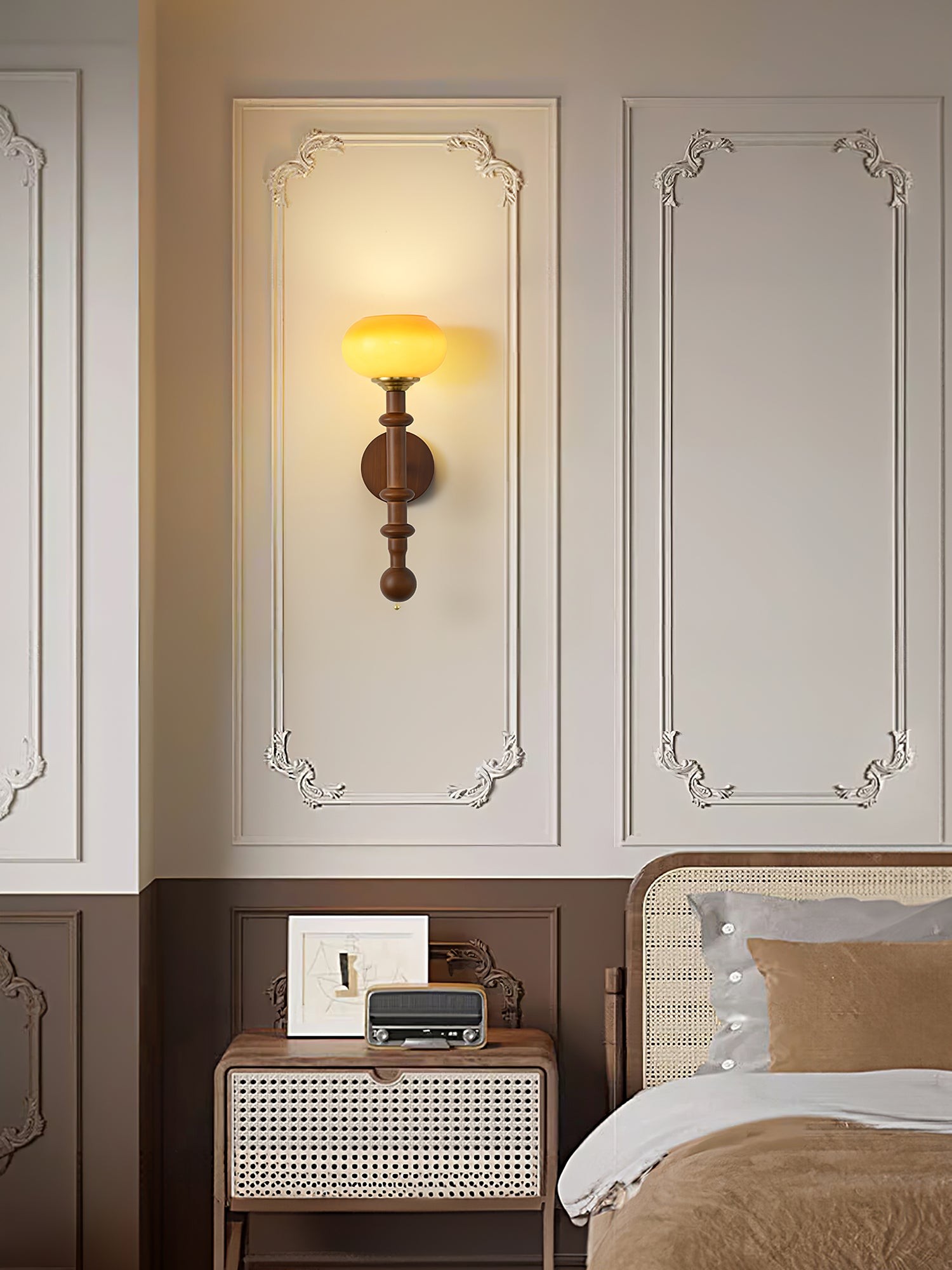 Retro Solid Wood Series Wall Lamp M523
