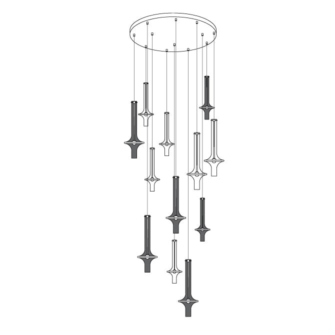 Modern Creative Glass Tube Pendant Lamp M101