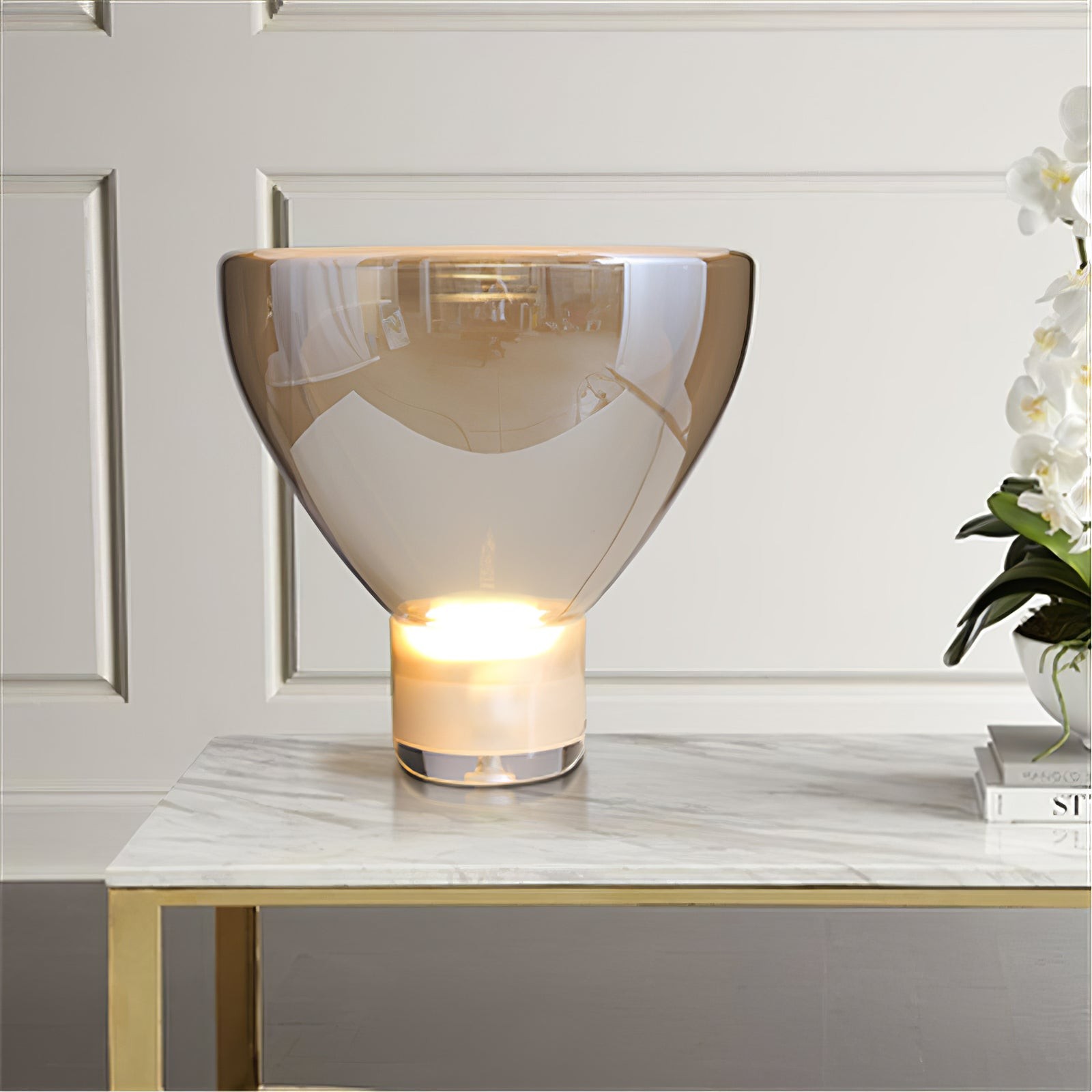 Nordic Simple Modern Luxury Glass Table Lamp For Study Room M412