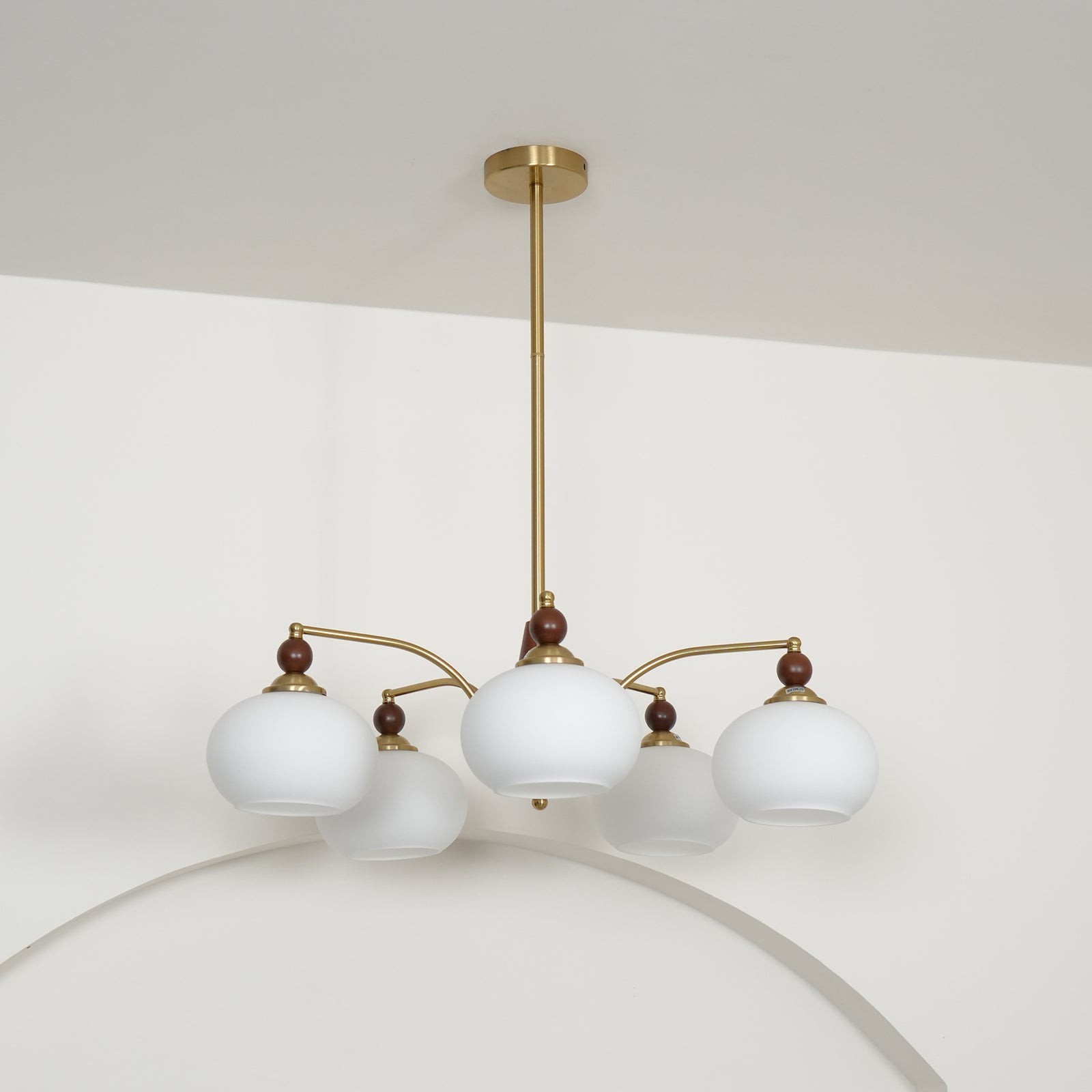 Vintage Multihead Persimmon Chandelier M431