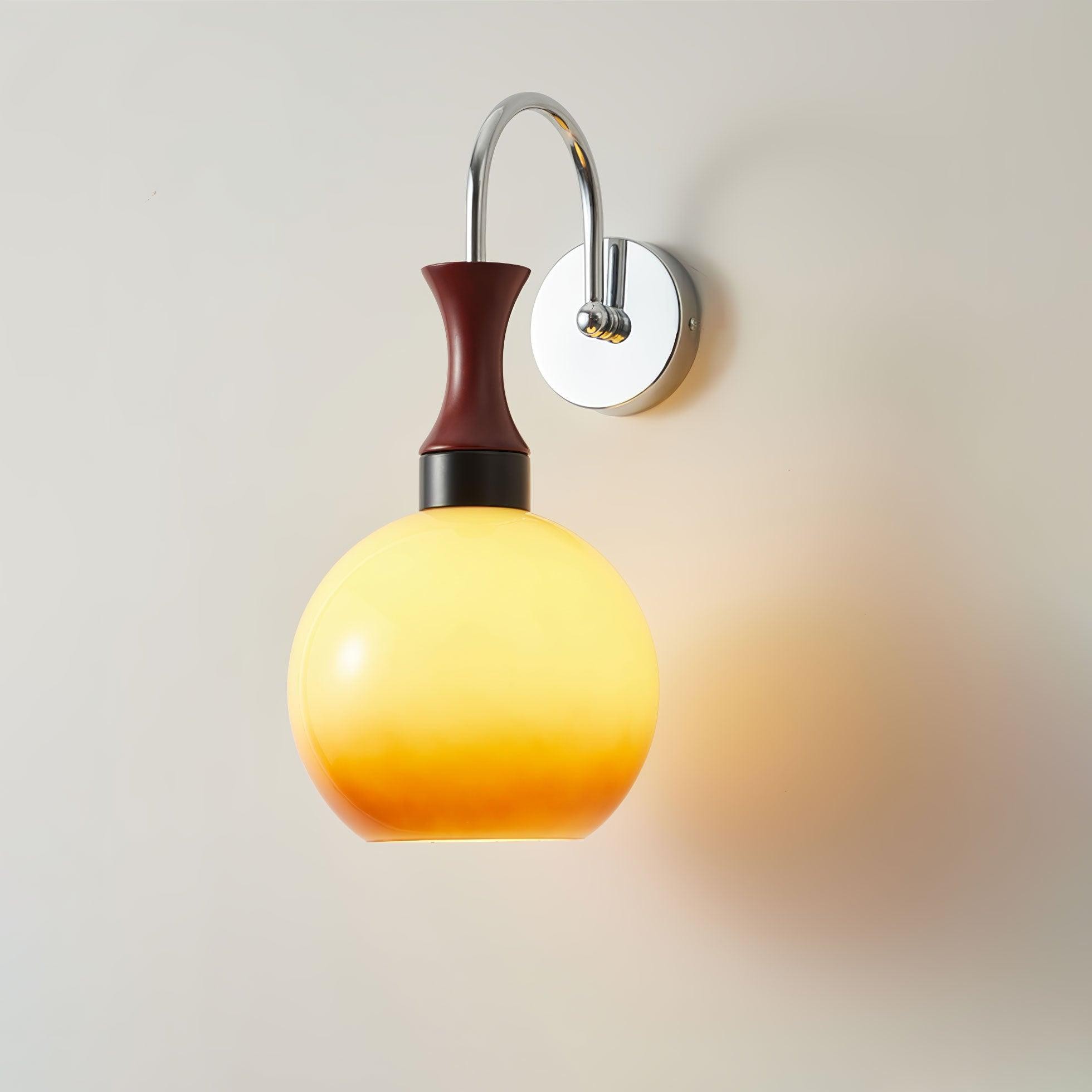 Spherical Yellow Wall Lamp M38