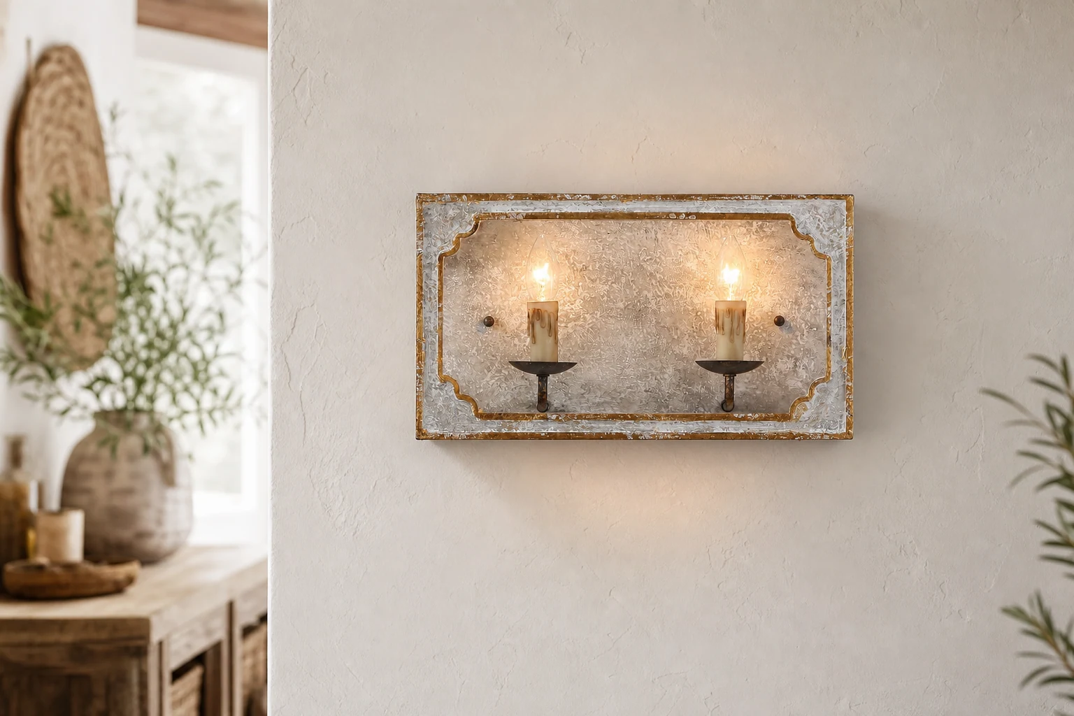 Kinkiet Boho Rustic Cube D630 w stylu lifestylowym
