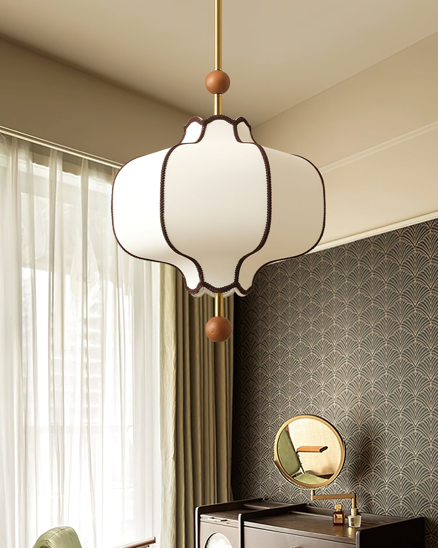 Vintage Textured Fabric Pendant Light M371