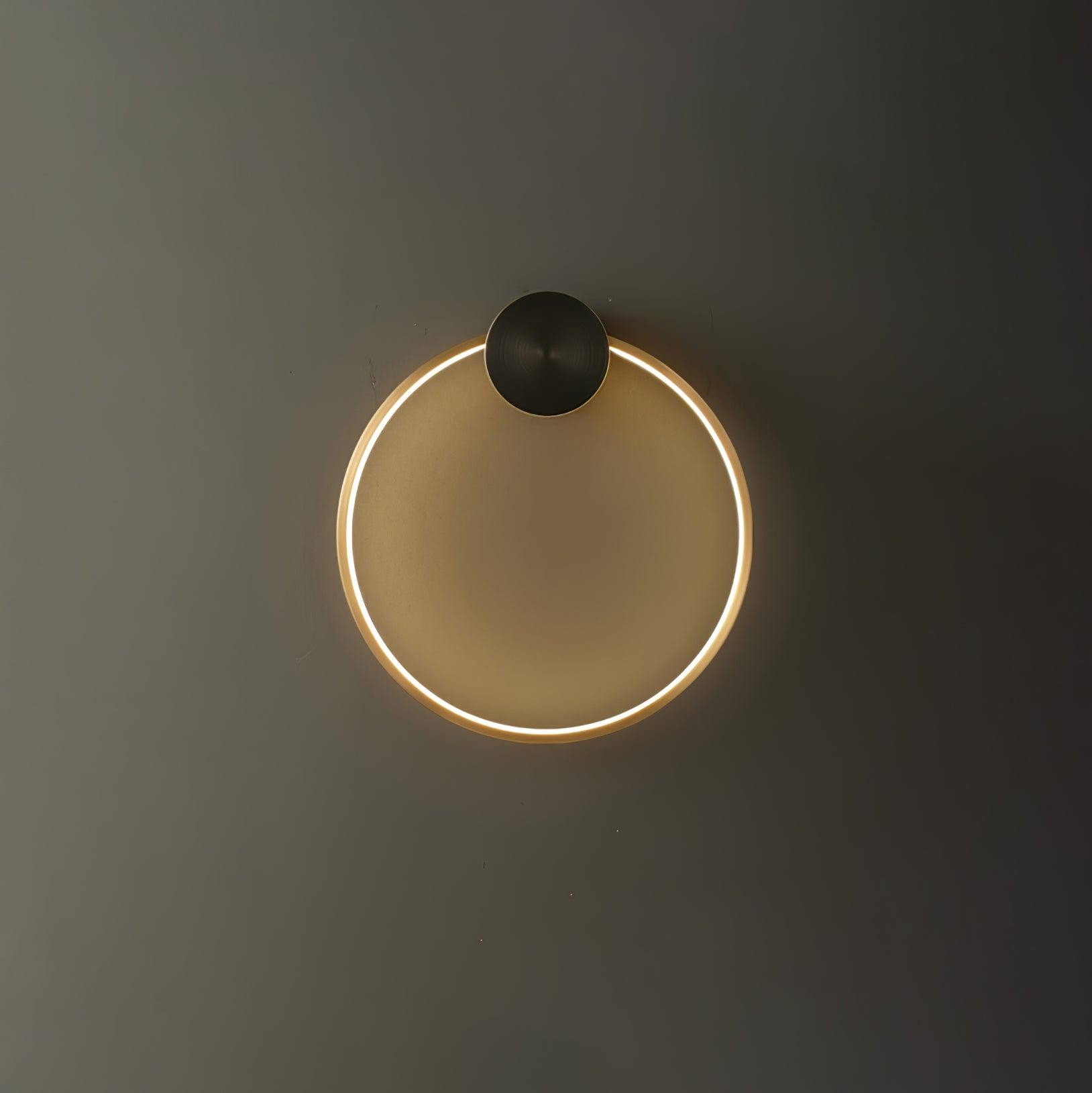 Minimalist Creative Simple Brass Round LED Wall Light M429