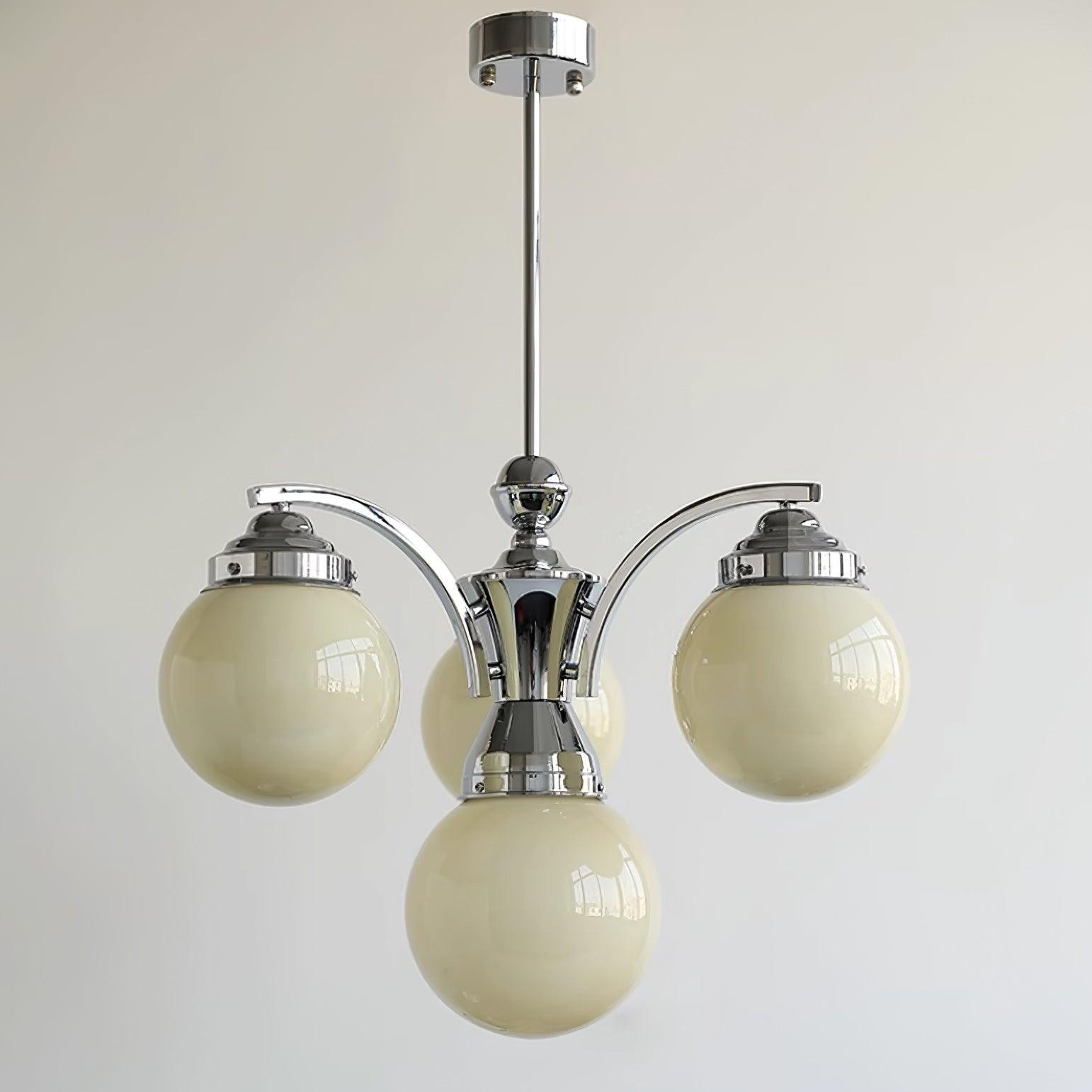 French Elegant Glass Orb Chandelier M531
