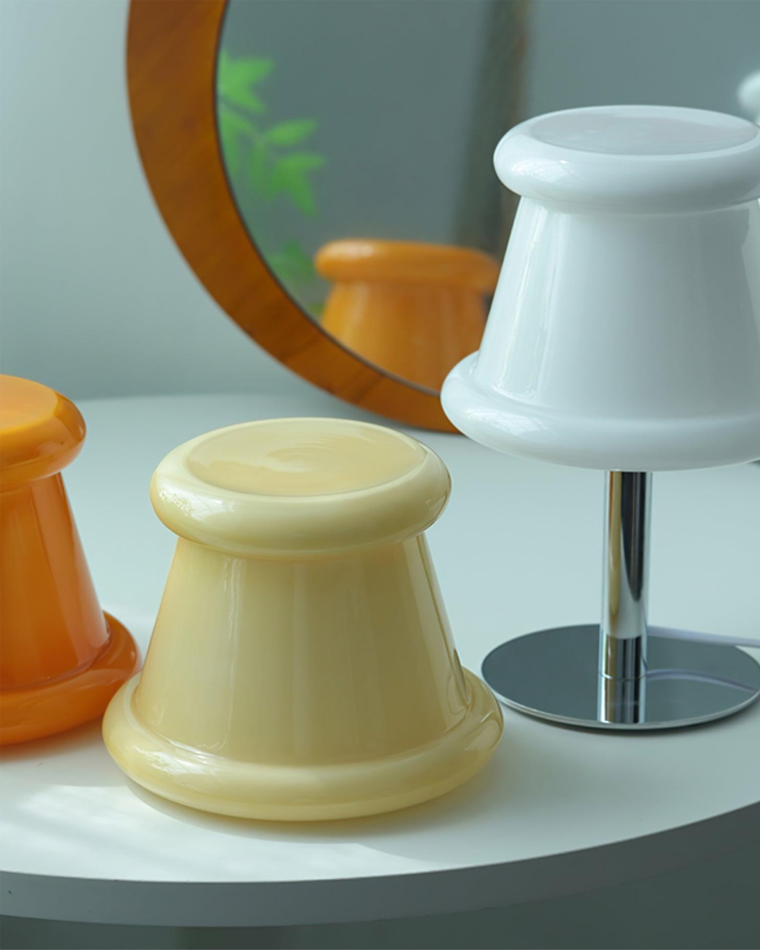 Cream Creative Irregular Cylindrical Table Lamp M49