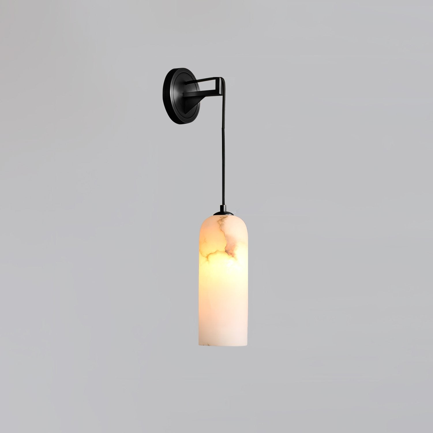Modern Minimalist Copper Natural Marble Adjustable Wire Wall Lamp M452