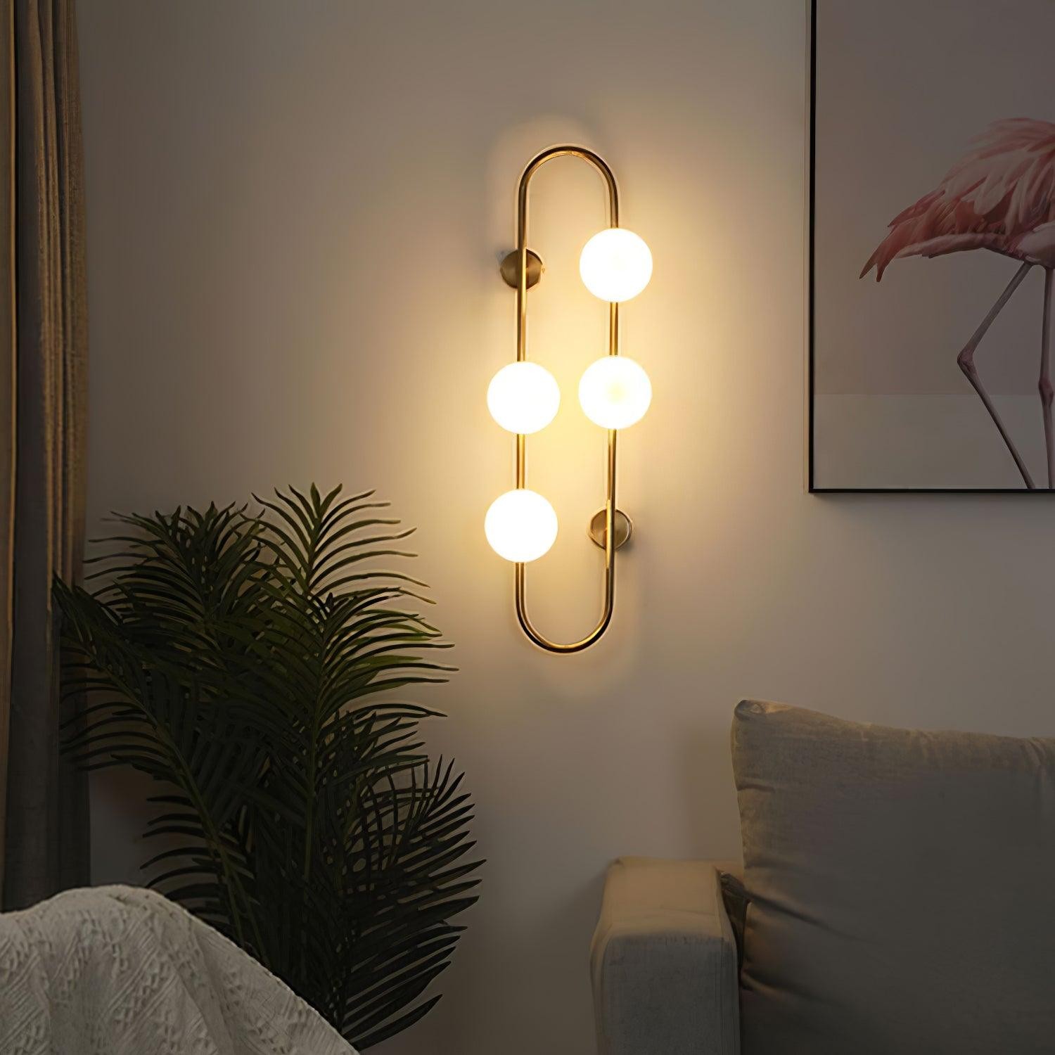 Nordic Modern Geometric Glass Globe Wall Lamp M489