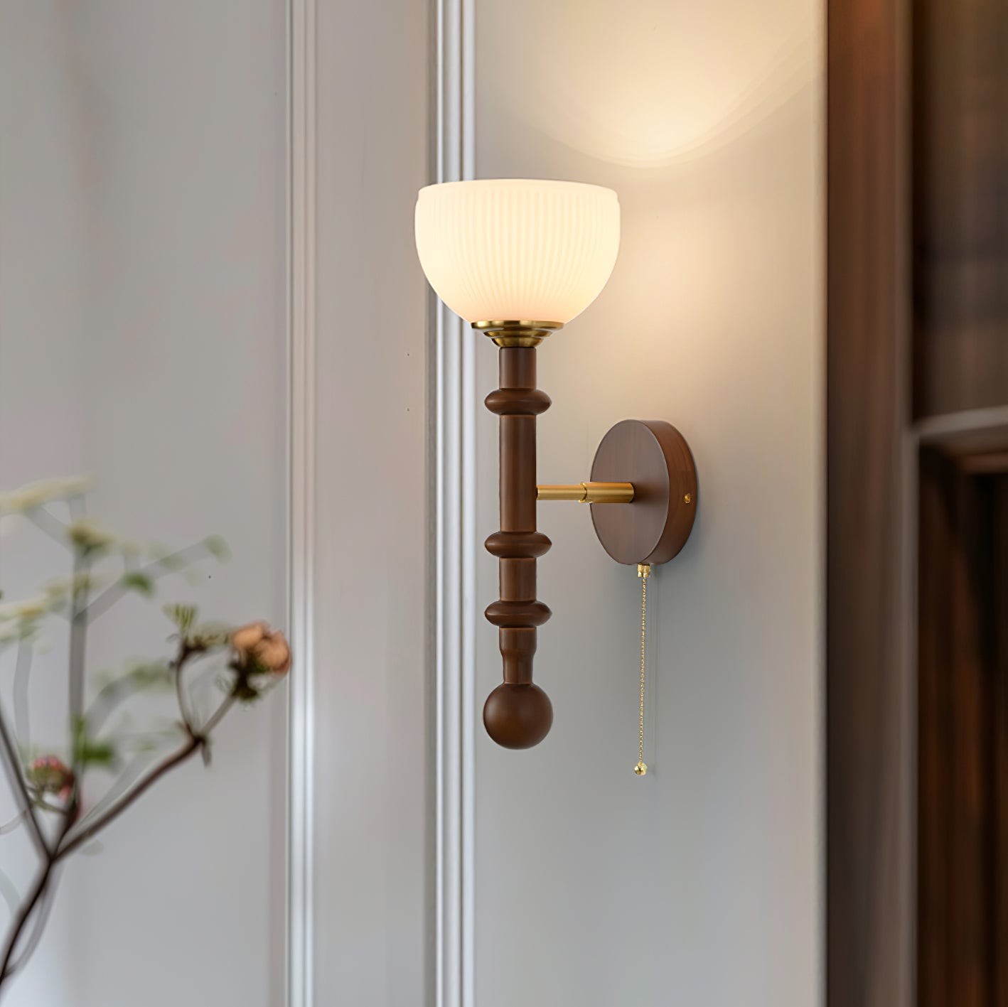 Retro Solid Wood Series Wall Lamp M523